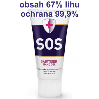 Dezinfekční gel na ruce 67% lihu - SOS antibakteriální 65 ml