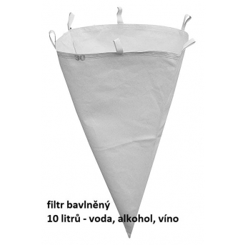 Filtr profi bavlněný 10 litrů - potravinářský - tvar špička