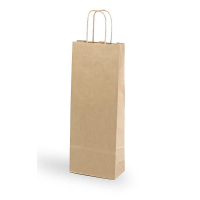 Dárková papírová taška - světle hnědá - 1 lahev