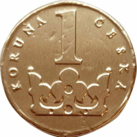 Čokoládová mince s ražbou - 1 koruna