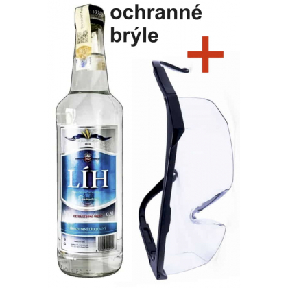 Líh konzumní kvasný 80% 0,5 l + plastové ochranné brýle