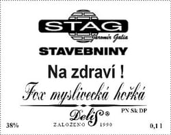 zakázková etiketa - stavebniny STAG